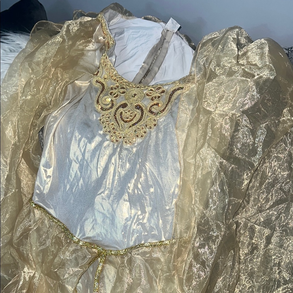 Elf Princess Costume with Gold Accents - Picture 8 of 11